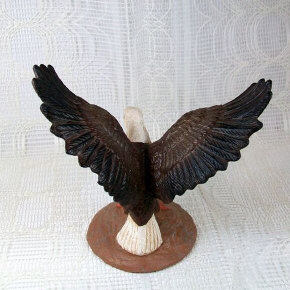 Handmade Ceramic Eagle with Wings Out Figurine, Eagle Statue, Eagle Lover Gift - Picture 3 of 7